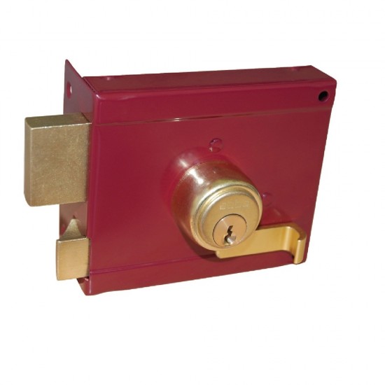 Κουτιαστή Κλειδαριά Ασφαλείας Domus Abba 36050L Αριστερή Κόκκινη