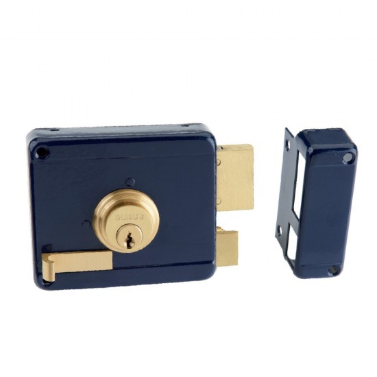 Κουτιαστή Κλειδαριά Ασφαλείας Domus 96250R Δεξιά Μπλε με Αντίκρυσμα