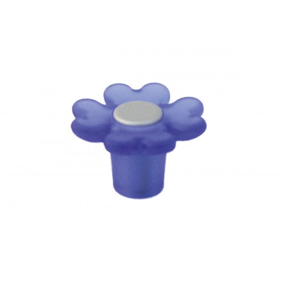 Πόμολο Επίπλων Λουλούδι Malle N.3524-CRM Πλαστικό Μπλε