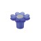 Πόμολο Επίπλων Λουλούδι Malle N.3524-CRM Πλαστικό Μπλε