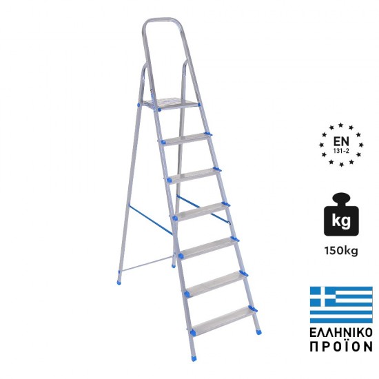 Σκάλα Σιδερένια-Γαλβανιζέ Palbest Alumet AM301 3+1 Σκαλιά 137cm