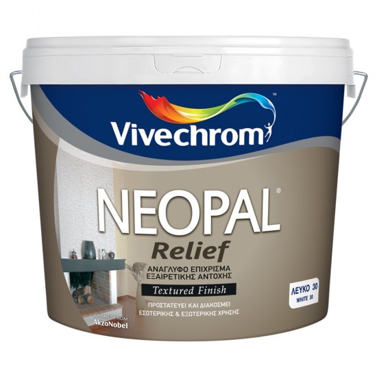 Ανάγλυφο Διακοσμητικό Επίχρυσμα Vivechrom Neopal Relief Λευκό 15Kg