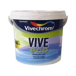 Πλαστικό Χρώμα Vivechrom Vive Eco Εσωτερικής Χρήσης Οικολογικό Λευκό 3Lt