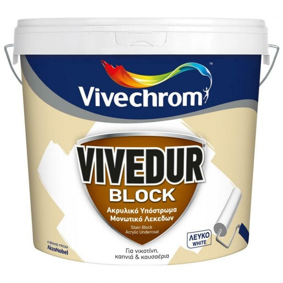Ακρυλικό Υπόστρωμα Μονωτικό Λεκέδων Vivechrom Vivedur Block 3Lt Λευκό