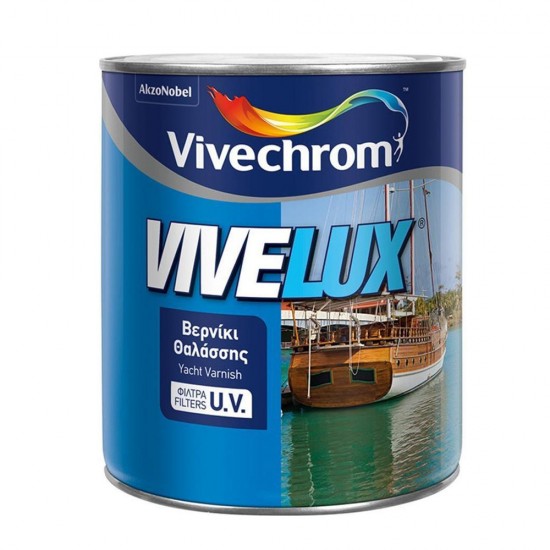 Βερνίκι Θαλάσσης με Προστασία UV Βάσεως Διαλύτου Vivechrom Vivelux Άχρωμο Γυαλιστερό 750ml