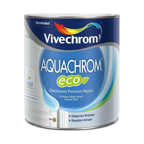 Οικολογική Ριπολίνη Νερού Vivechrom Aquachrom Eco Λευκό Σατινέ 750ml