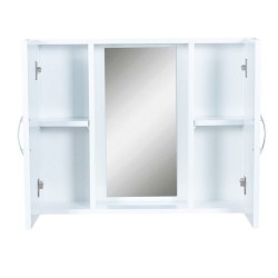 Έπιπλο Μπάνιου Ξύλινο Sidirela E-4022 Λευκό με Καθρέπτη